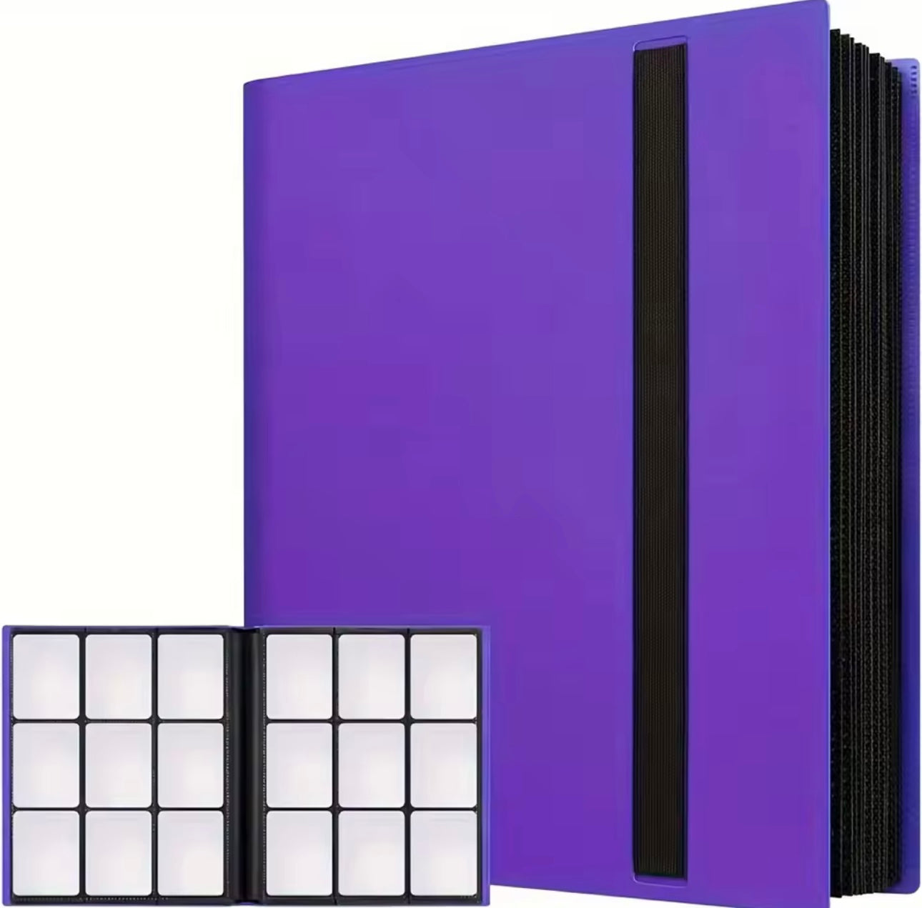 9 trading card pocket binder - 360 cards total (Purple)