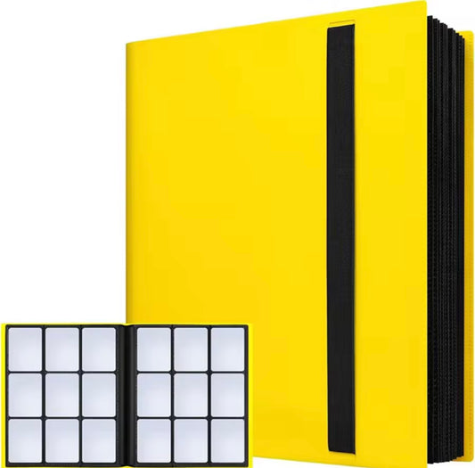 9 trading card pocket binder - 360 cards total (Yellow)