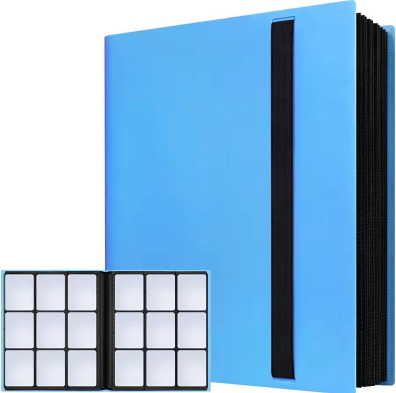 9 trading card pocket binder - 360 cards total (Blue)