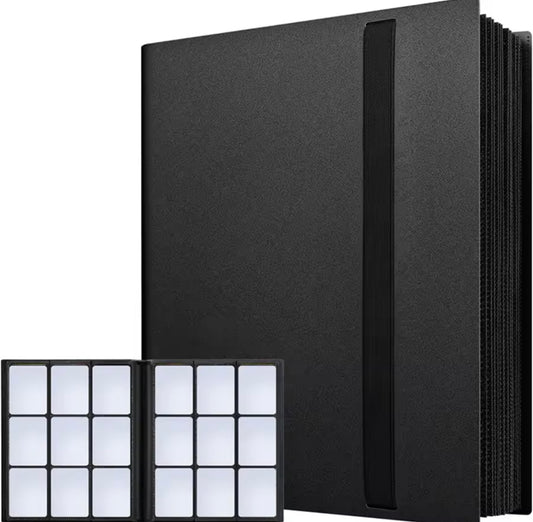 9 trading card pocket binder - 360 cards total (Black)